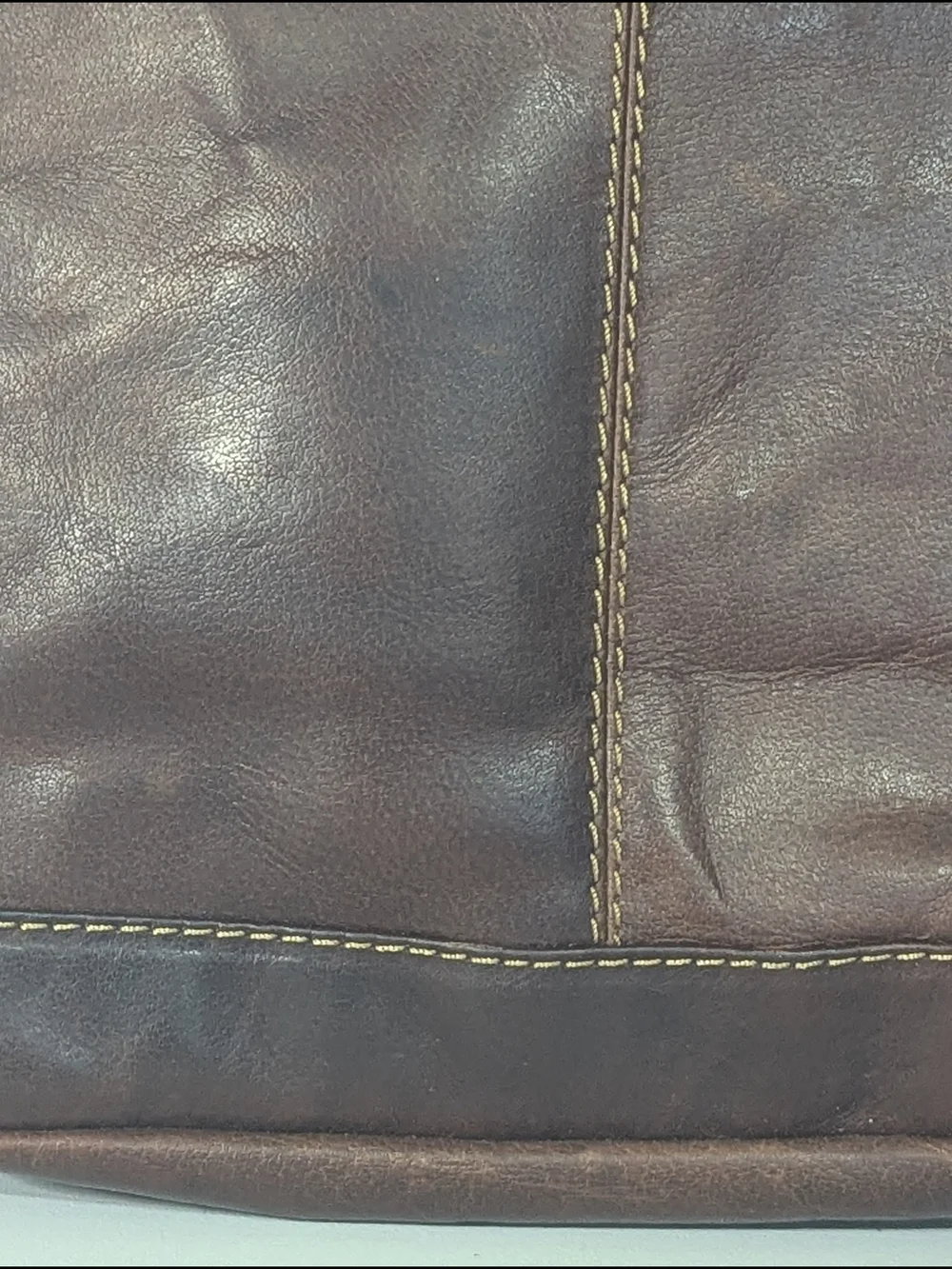Jack Georges Brown Genuine Leather Backpack Daypack Travel Bag Vintage Distresse